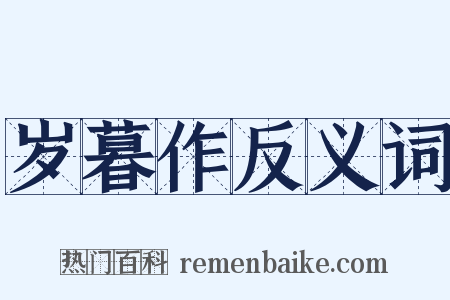 岁暮作反义词是什么意思的图片